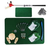 Portable Mini Golf Set with Tiny Golfer on a Stick, Indoor Outdoor Putting Game for Family, Tabletop Miniature Golf Course Toys for Boys Girls (B)