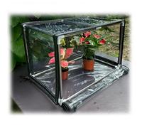 Portable Mini Greenhouse for Small Plants Easy Assembly Flower Tent Shelter with PVC Cover & Stainless Steel Frame Garden Grow House (47"x16"x16")