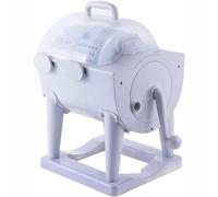 Portable Mini Hand-Crank Washing Machine And Dehydrator - Ideal For Apartment RV Dormitory - Manual Drum Washer With Anti-Slip Feet And Dewatering Holes