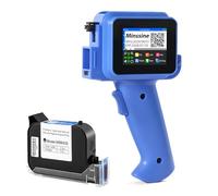 Portable Mini Handheld Inkjet Printer with Black Quick-Drying Cartridge, Upgrated M12 Mini Handheld Printer Gun for Text, Date, Barcode, Logo, QR Code, Batch Number On Any Surfaces(0.5 Inch Nozzle)