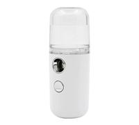 Portable Mini Humidifier Skin Moistener Nano Mist Sprayer for Face | Plastic White Body, Simple Design, Makeup Setting Refresh, Indoor Use, Office Workers and Skincare Enthusiasts