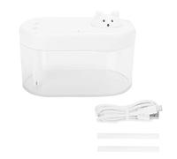 Portable Mini Humidifier Ultrasonic Dual Spray USB Powered 1L Water Tank with Ambient Night Light for Home Office Bedroom Living Room Study ABS Material 420g 17x10x9.4cm (White)