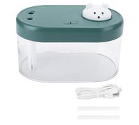 Portable Mini Humidifier Ultrasonic Dual Spray USB Powered 1L Water Tank with Ambient Night Light for Home Office Bedroom Living Room Study ABS Material 420g 17x10x9.4cm (Green)