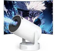 Portable Mini HY300 Pro HiFi Speaker Android TV Projector with WiFi & Bluetooth - 1080P FHD, 2x5W Speakers 360° Stereo Audio, WiFi6, Auto Keystone, Bluetooth 5.4, Compatible with Android/iOS/USB