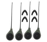 Portable Mini Ice Fishing Rod Pole Kit with Ultra Light Rod Tips High Sensitivity ABS Material Army Green Black 4 Set for Reservoir Pond Winter Fishing