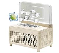 Portable Mini Ice Maker, 120W Fast Ice Machine with 8 Cube Tray, Makes Ice in 15 Mins, Ideal for Home, Office, Camping & Parties