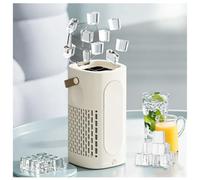 Portable Mini Ice Maker Produces 10 Solid Ice Cubes In 5-20 Minutes | Compact and Space Saving With A Convenient Handle An Ideal Choice for Home Office Desktops Camping and Rvs
