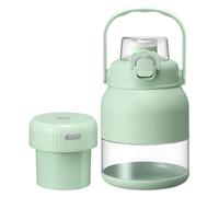 Portable Mini Juicer, 28 Oz Rechargeable Electric Juicer with Straw and Two Lids, Multifunctional Large Capacity Wireless Blender Cup for Kitchen Office Travel Gym