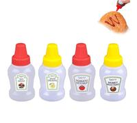 Portable Mini Ketchup Bottles,25ml Condiment Squeeze Bottle,Plastic Sauce Container,Refillable Ketchup Salad Containers Bottles,Portable Sauce Salad Dressing Dispensers Jars For Bento Box,Picnic