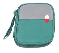 Portable Mini Medicine Storage Bag Green Oxford Cloth First Aid Pouch