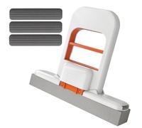 Portable Mini Mop, Self-Squeeze Desktop Cleaning, Foldable, Hand-Free, Wet and Dry Sponge Mop with 3 Replacement Sponges, for Kitchen, Bathroom, Desktop, Tableware, Office, Glass, Car