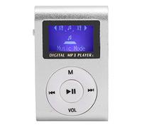Portable Mini MP3 Music Player, LCD Screen, Supports Memory Card, Lightweight and Durable, Long Battery Life for Sports (Silver)