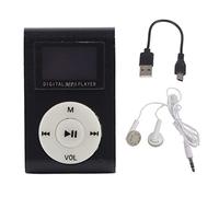 Portable Mini MP3 Music Player, Sports BackClip LCD Mini Screen Media Player, Memory Card Slot Support Up to 32GB, Long Battery Life, Aluminum Alloy Material, for Running Sports