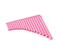 Portable Mini Pan Flute 16 Pipes Pan Flute C Tone Easy Learning Panflute User Friendly for Aspiring Musicians Hole(Pink-18)