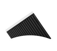 Portable Mini Pan Flute 18 Pipes Pan Flute C Key Panpipes with Mouthpiece Wind Instrument for Students Beginners Hole(Black)