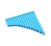 Portable Mini Pan Flute 18 Pipes Professional C Key Pan Flute Portable Panpipe Musical Instrument Plastic Mini(Blue-16)