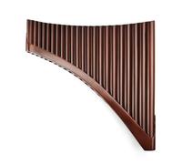 Portable Mini Pan Flute G Key Brown Pan Flute 22 Pipes Traditional Bamboo for Woodwind Easy Carry No Bottom Angel Handmade Pipe PanFlute(Brown-Right-BIG)