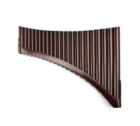 Portable Mini Pan Flute G Key Brown Pan Flute 22 Pipes Traditional Bamboo for Woodwind Easy Carry No Bottom Angel Handmade Pipe PanFlute(Brown-Right-SMALL)