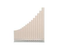 Portable Mini Pan Flute Pan Flute 16 Pipes Musical Instrument for Beginners Portable Woodwind Plastic Mini(Beige)