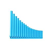Portable Mini Pan Flute Pan Flute, 18 Pipes Pipe Instrument Key of C for Beginners Portable Mini Plastic Panpipes Musical(Blue)