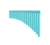 Portable Mini Pan Flute Pan Flute 18 Pipes Pipe Instrument Key of C For Student Beginners Plastic Mini Portable(Blue)