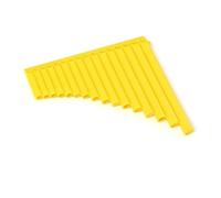 Portable Mini Pan Flute Portable C Scale Panpipe with Ergonomic Layout Flute Pan Folk Musical for Outdoor Activity Hole(Yellow-16)