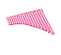 Portable Mini Pan Flute Portable C Scale Panpipe with Ergonomic Layout Flute Pan Folk Musical Plastic Mini(Pink-18)