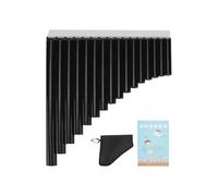 Portable Mini Pan Flute Wind Instrument 16 Pipes Pan Flute Traditional for Beginners For Teaching Staff for Adults Plastic Mini Portable(Black)