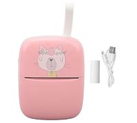 Portable Mini Printer with Fast Connection, Multiple Function for Wrong Questions Printing, Environmental Thermal Printing (Pink)