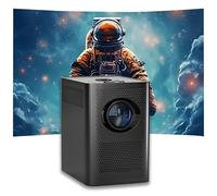 Portable Mini Projector for Bedrooms, And more use, 720P HD Resolution, 150 ANSI Lumens, HDMI & USB Connectivity, Built-in Speaker, Compact Design - Black/White (BLACK)