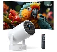 Portable Mini Projector with 1080P 4K Supported, 20000 Lumens, Wi-Fi 6 & Bluetooth 5.0, 180° Rotatable Home Cinema Projector with Auto Vertical Keystone & HiFi Speakers