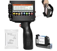 Portable Mini QR Code Printer, Handheld Inkjet Barcode Printer with Quick-Drying Ink Cartridge, 4.3in Touch Screen, Ideal for Date and Batch Number Printing