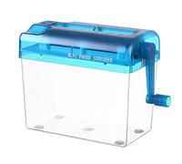 Portable Mini Shredder,Manual Shredder Paper Shredder,Office Hand Paper Cutter for Paper, Notes, Bills, Portrait, Photos Fits A6 Size or Folded to A6 Size (Blue)