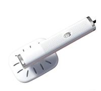 Portable Mini Steam Iron USB Powered with 180 Degree Rotatable Head Handheld Design for Travel and Home (white)