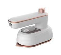Portable Mini Travel Iron, Rotary Garment Iron, Mini Steam Iron, 180 Degree Rotating Foldable Steamer Iron, 20s Fast Heat Up Ceramic Nonstick Soleplate Support Dry and Wet Ironing (White)