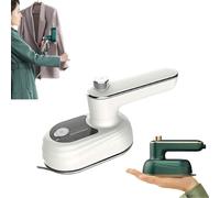 Portable Mini Travel Iron, Travel Steam Iron, Foldable Mini Steam Iron Handheld, 2-in-1 Foldable Portable Iron Steamer, 180° Rotating Handle Iron, 30s Fast Heat Up, Travel Steamer for Clothes (White)