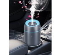 Portable Mini Ultrasonic Essential Oil Diffuser - 100ml USB Aromatherapy Humidifier with 7-Color LED Lights, Upgraded Aluminum Alloy Shell for Home, Office, Bedroom, Car & Small Spaces (Grey)