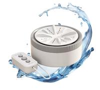 Portable Mini Ultrasonic Washing Machine - 27W Turbo Washer for Baby Clothes, Underwear & Small Items - Compact, Lightweight & Efficient Laundry Solution (Gray)
