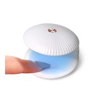 Portable Mini UV LED Nail Lamp Opening Design USB for Manicure with 5 Bead for Quickly Drying All Polish at Home Salon(Q1-White)