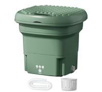 Portable Mini Washer, 2.8L Capacity Folding Washing Machine, Compact Laundry Washer with Drain Basket for Underwear, Baby Clothes, Small Items, Copper PP Material, 10.24 x 8.07 x 8.07 inches