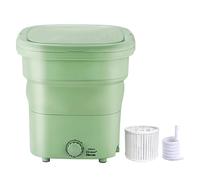 Portable Mini Washer Bucket Washing Machine 20 L Large Capacity Elution And Washing Solve Laundry Problems for Renting Dormitories Traveling and Hotels(Green)