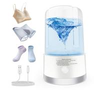 Portable Mini Washing Machine | Compact Deep Cleans Underwear, Baby Clothes, Small Laundry | Lightweight for Apartment, Dorm, Hotel, Travel & Camping | Quiet Energy-Efficient (White)