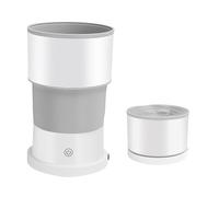 Portable Mini Washing Machine - Compact Foldable Washer for Underwear, Baby Clothes & Small Items - Perfect for Apartments, Dorms, Camping & Travel - Lightweight & Space-Saving (Gray)