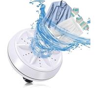 Portable Mini Washing Machine Ultrasonic Turbo Portable Washer with USB for Home Business Travel College House RV Apartment Turbo Washing Machine Cleaning Socks Underwear-Dishes