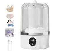 Portable Mini Washing Machine, Underwear Washer, 2025 New Mini Automatic Washing Machines, Rechargeable Cordless Washing-Machine, Compact Travel Laundry for Bra, Underwear, Socks (white)