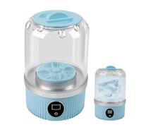 Portable Mini Washing Machine Underwear Washer Rechargeable Cordless Socks Washing-Machine for Apartments,Dorms,Camping, RV Travel (Blue)