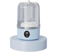 Portable Mini Washing Machine with Dual Cleaning Modes and Wave Wheel Design, Rechargeable Travel Laundry Cleaner for Underwear and Socks in White or Blue, Compact ABS and Housing(Blue)