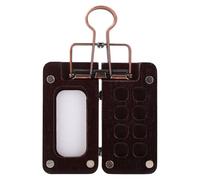 Portable Mini Watercolor Palette with Clip, 8 Grids Travel Paint Set Wooden Pocket Paint Tray Box Sketchbook Palette Practical Gift for Artists Painters