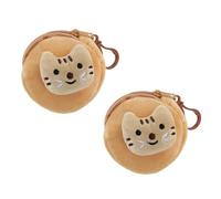 Portable Miniature Coin Purse Soft Plush Materials with Fish/Cats Designs for Organizing Small Items Childrens Storage Pouch