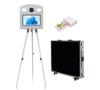 Portable Mirror Photo Booth with 15.6" Touchscreen, APP Control & RGB Light, DSLR Photo Booth Machine Includes Flight Case for Wedding Parties Events Rental Graduation (Photo Booth + Printer)